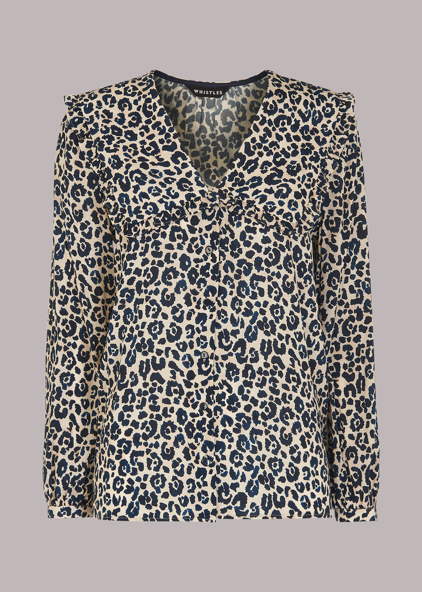 Leopard Print Cheetah Print Collar Top ...